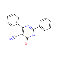 N#Cc1c(-c2ccccc2)nc(-c2ccccc2)[nH]c1=O ZINC000013111874