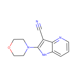 N#Cc1c(N2CCOCC2)[nH]c2cccnc12 ZINC000013490331