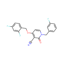 N#Cc1c(OCc2ccc(F)cc2F)ccn(Cc2cccc(F)c2)c1=O ZINC000049013941