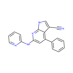 N#Cc1c[nH]c2nc(Nc3ccccn3)cc(-c3ccccc3)c12 ZINC001772646597