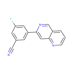 N#Cc1cc(F)cc(-c2cc3ncccc3cn2)c1 ZINC000028826023