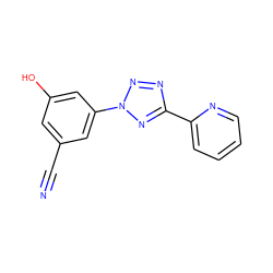 N#Cc1cc(O)cc(-n2nnc(-c3ccccn3)n2)c1 ZINC000028528122