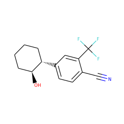 N#Cc1ccc([C@H]2CCCC[C@@H]2O)cc1C(F)(F)F ZINC000040862600