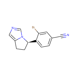 N#Cc1ccc([C@H]2CCc3cncn32)c(Br)c1 ZINC000103231339