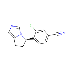 N#Cc1ccc([C@H]2CCc3cncn32)c(Cl)c1 ZINC000103231333