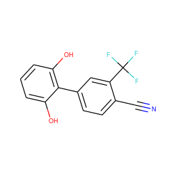 N#Cc1ccc(-c2c(O)cccc2O)cc1C(F)(F)F ZINC000028825063