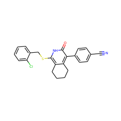 N#Cc1ccc(-c2c3c(c(SCc4ccccc4Cl)[nH]c2=O)CCCC3)cc1 ZINC000073168266