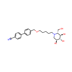 N#Cc1ccc(-c2ccc(COCCCCCN3C[C@H](O)[C@@H](O)[C@H](O)[C@H]3CO)cc2)cc1 ZINC000299818770
