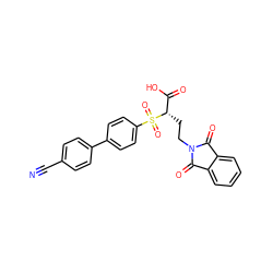 N#Cc1ccc(-c2ccc(S(=O)(=O)[C@@H](CCN3C(=O)c4ccccc4C3=O)C(=O)O)cc2)cc1 ZINC000034801868