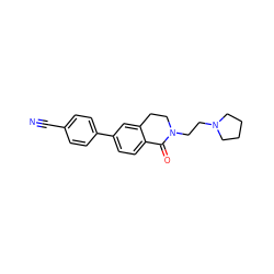 N#Cc1ccc(-c2ccc3c(c2)CCN(CCN2CCCC2)C3=O)cc1 ZINC000059113584