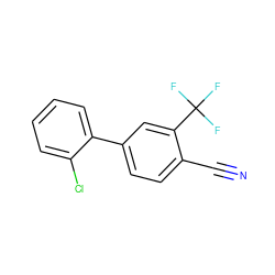 N#Cc1ccc(-c2ccccc2Cl)cc1C(F)(F)F ZINC000028825050