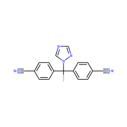 N#Cc1ccc(C(F)(c2ccc(C#N)cc2)n2cncn2)cc1 ZINC000003797901