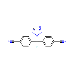 N#Cc1ccc(C(F)(c2ccc(C#N)cc2)n2ncnn2)cc1 ZINC000028639100