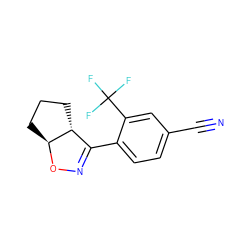 N#Cc1ccc(C2=NO[C@H]3CCC[C@H]23)c(C(F)(F)F)c1 ZINC000095575509