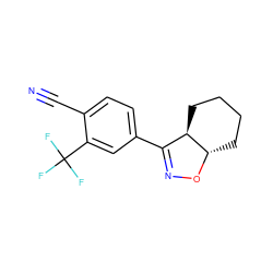 N#Cc1ccc(C2=NO[C@H]3CCCC[C@H]23)cc1C(F)(F)F ZINC000095579562