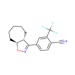 N#Cc1ccc(C2=NO[C@H]3CCCCC[C@H]23)cc1C(F)(F)F ZINC000095573748