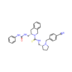 N#Cc1ccc(CN2CCC[C@@H]2CNC(=S)N2Cc3ccccc3C[C@H]2CNC(=O)Nc2ccccc2)cc1 ZINC000029345281