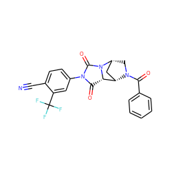 N#Cc1ccc(N2C(=O)[C@H]3[C@@H]4C[C@@H](CN4C(=O)c4ccccc4)N3C2=O)cc1C(F)(F)F ZINC000028458280