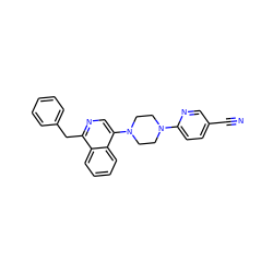 N#Cc1ccc(N2CCN(c3cnc(Cc4ccccc4)c4ccccc34)CC2)nc1 ZINC000040973610