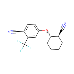 N#Cc1ccc(O[C@H]2CCCC[C@@H]2C#N)cc1C(F)(F)F ZINC000028958686