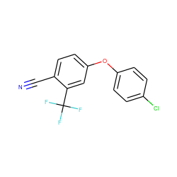 N#Cc1ccc(Oc2ccc(Cl)cc2)cc1C(F)(F)F ZINC000037306467