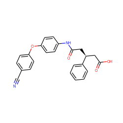 N#Cc1ccc(Oc2ccc(NC(=O)C[C@@H](CC(=O)O)c3ccccc3)cc2)cc1 ZINC000473144503