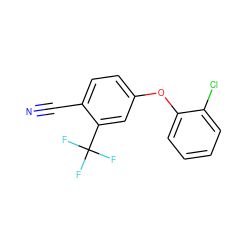 N#Cc1ccc(Oc2ccccc2Cl)cc1C(F)(F)F ZINC000036805615