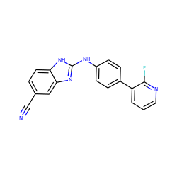 N#Cc1ccc2[nH]c(Nc3ccc(-c4cccnc4F)cc3)nc2c1 ZINC000084688072