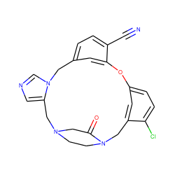 N#Cc1ccc2cc1Oc1ccc(Cl)c(c1)CN1CCN(CC1=O)Cc1cncn1C2 ZINC000013589238