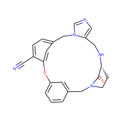 N#Cc1ccc2cc1Oc1cccc(c1)CN1CC[C@@H](NCc3cncn3C2)C1=O ZINC000003934651