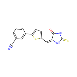 N#Cc1cccc(-c2ccc(/C=C3/NC(=S)NC3=O)s2)c1 ZINC000103224321