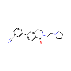 N#Cc1cccc(-c2ccc3c(c2)CCN(CCN2CCCC2)C3=O)c1 ZINC000059113343