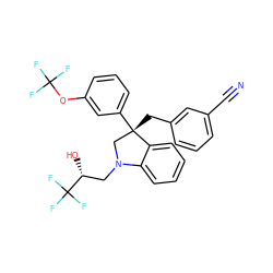 N#Cc1cccc(C[C@]2(c3cccc(OC(F)(F)F)c3)CN(C[C@@H](O)C(F)(F)F)c3ccccc32)c1 ZINC000653859717