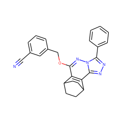 N#Cc1cccc(COc2nn3c(-c4ccccc4)nnc3c3c2C2CCC3CC2)c1 ZINC000013610335