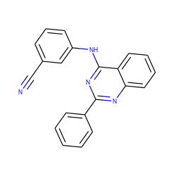 N#Cc1cccc(Nc2nc(-c3ccccc3)nc3ccccc23)c1 ZINC000034005164