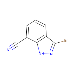 N#Cc1cccc2c(Br)n[nH]c12 ZINC000040448363