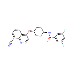 N#Cc1cccc2c(O[C@H]3CC[C@H](NC(=O)c4cc(F)cc(F)c4)CC3)ccnc12 ZINC001772655949