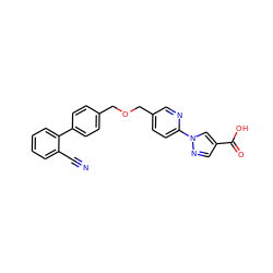 N#Cc1ccccc1-c1ccc(COCc2ccc(-n3cc(C(=O)O)cn3)nc2)cc1 ZINC000035328020