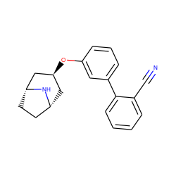 N#Cc1ccccc1-c1cccc(O[C@H]2C[C@@H]3CC[C@H](C2)N3)c1 ZINC000101387229