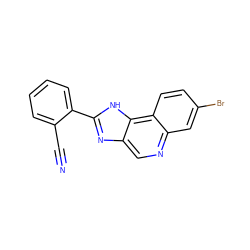 N#Cc1ccccc1-c1nc2cnc3cc(Br)ccc3c2[nH]1 ZINC000073224618