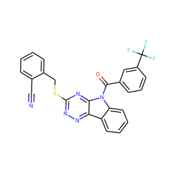 N#Cc1ccccc1CSc1nnc2c3ccccc3n(C(=O)c3cccc(C(F)(F)F)c3)c2n1 ZINC000205096464