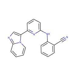 N#Cc1ccccc1Nc1cccc(-c2cnc3ccccn23)n1 ZINC000029044449