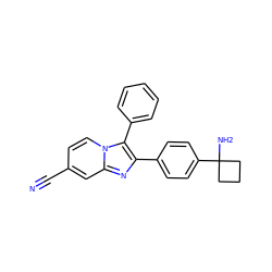 N#Cc1ccn2c(-c3ccccc3)c(-c3ccc(C4(N)CCC4)cc3)nc2c1 ZINC000113658889