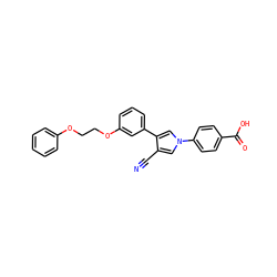 N#Cc1cn(-c2ccc(C(=O)O)cc2)cc1-c1cccc(OCCOc2ccccc2)c1 ZINC000200829094
