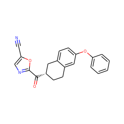 N#Cc1cnc(C(=O)[C@H]2CCc3cc(Oc4ccccc4)ccc3C2)o1 ZINC000071329907