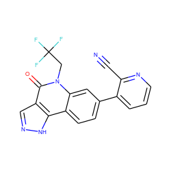 N#Cc1ncccc1-c1ccc2c3[nH]ncc3c(=O)n(CC(F)(F)F)c2c1 ZINC000205055330