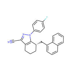 N#Cc1nn(-c2ccc(F)cc2)c2c1CCC[C@H]2Cc1cccc2ccccc12 ZINC000026571024