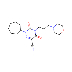 N#Cc1nn(C2CCCCCC2)c(=O)n(CCCN2CCOCC2)c1=O ZINC000049047402