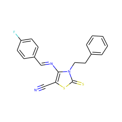 N#Cc1sc(=S)n(CCc2ccccc2)c1/N=C/c1ccc(F)cc1 ZINC000096914005