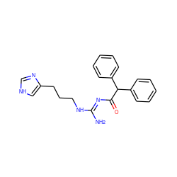 N/C(=N\C(=O)C(c1ccccc1)c1ccccc1)NCCCc1c[nH]cn1 ZINC000040401633